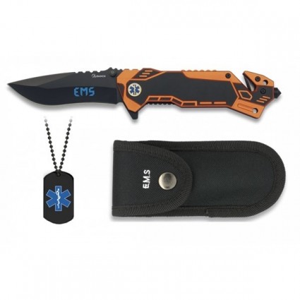 Albainox EMS Pocket Knife Dog Tag - 19432