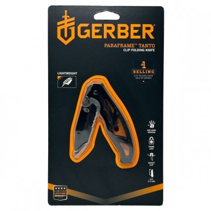 Gerber Tactical Paraframe Tanto Folding Clip Knife 