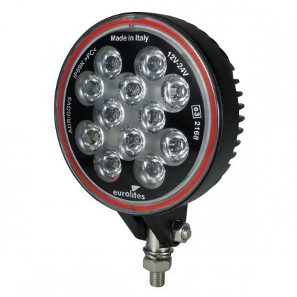 Faro ausiliario a Led Eurolites 12 Cree Led 4000 lumen rotondo