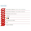 Max 300x225H132-NERO C/SPUGNE