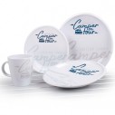Reimo Set Piatti Melamina CLEVELAND 16 Pezzi per 4 Persone Holiday Travel